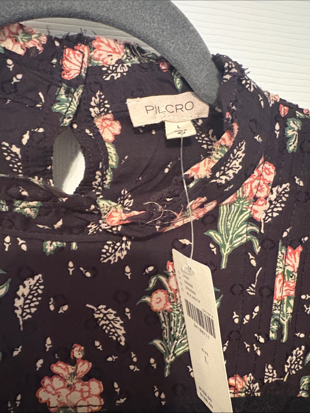 Pilcro by Anthropologie Black Floral Mini Dress Size L NWT - Picture 3 of 7